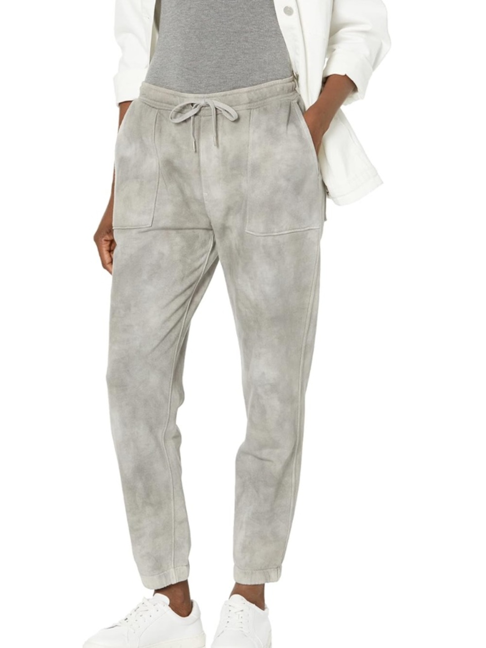 Hudson Los Angeles Gray Ice Dye Drawstring Jogger Pants Size M & L